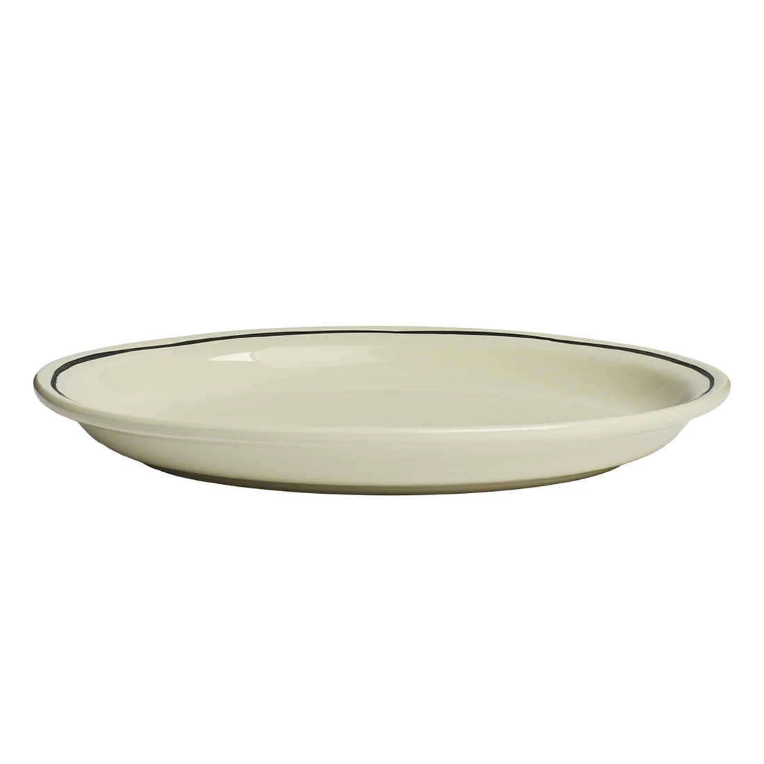 Sketched Line Black - Main Oval Platter (11 3/8") - Image 3